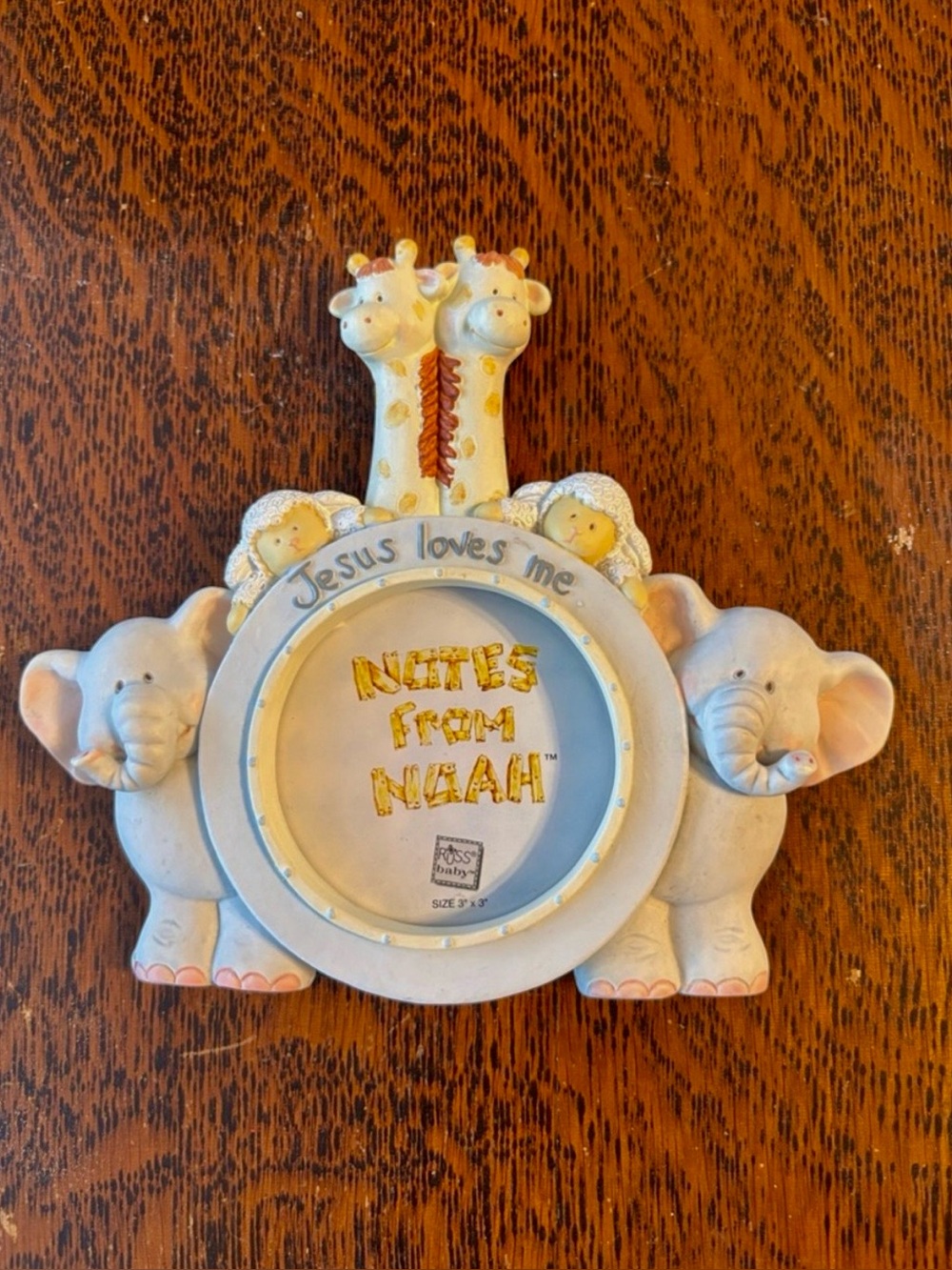 Jesus Loves Me Nursery Photo Frame NEW   Noah’s Ark Shower Baby Gift Russ 2000s